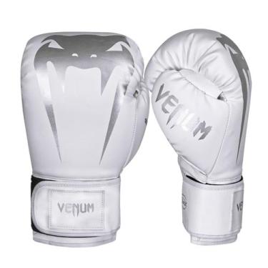 Imagem de Luva de Boxe Venum Giant Full Logo Pro - Branco, 16oz