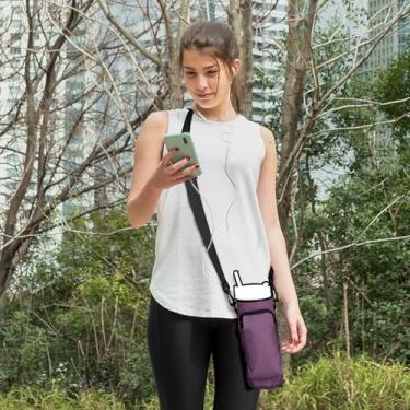 Imagem de Bolsa de transporte para garrafa de água com bolso para celular Stanley copo de 30/1,332 g com alça ajustável