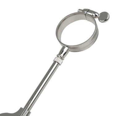 Imagem de RiToEasysports Braçadeira de Partituras de Trompete de Clarinete Braçadeira de Ferro Portátil Em Suporte de Banda de Marcha Suporte de Música Resistente à Corrosão para Músicos Cor Prateada (para