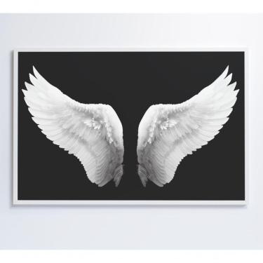 Imagem de Quadro Asas De Anjo 120x80 Cm Vidro Impresso
