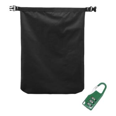 Imagem de KiBcsLic Bolsa para capacete com fivela de liberação rápida com trava compacta para armazenamento de equipamentos de pilotagem 50x70cm para motociclistas e, Preto