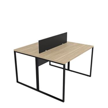 Imagem de Escrivaninha Mesa Escritório 2 Lugares Industrial - Netmobil