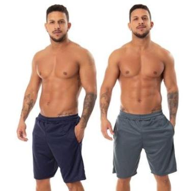 Imagem de Kit 2 Bermuda Academia Corrida Treino Esportiva Masculina-Masculino