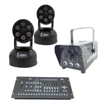 Imagem de Kit 2 Mini Moving Wash + Máquina De Fumaça + Mesa Pilot