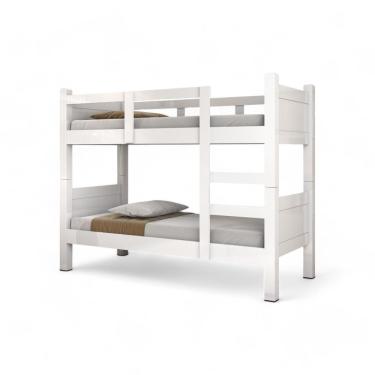 Imagem de Beliche Com Proteção Solteiro Porto Branca Com 02 Colchões