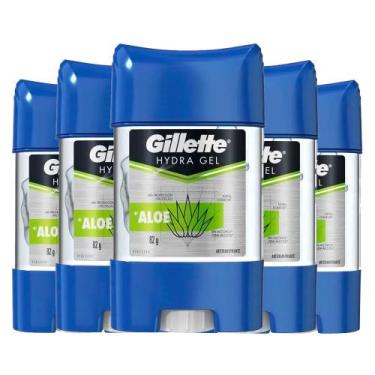 Imagem de Kit Desodorante Gel Antitranspirante Gillette Hydra Gel Aloe 82g - 5 U
