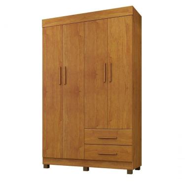 Imagem de Roupeiro Copacabana New 4 Portas 2 Gavetas Benetil Cinamomo