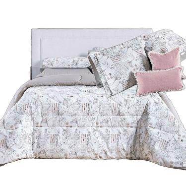 Imagem de Kit Coordenado Edredom E Cobre Leito Sensuale King Protea 4 Peças - 80% Algodão, 20% Poliéster