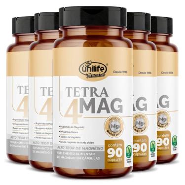 Imagem de Kit 5 Tetra 4 Mag Unilife 90 Cápsulas