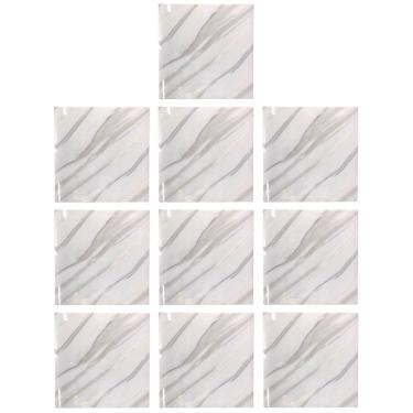 Imagem de Placa Adesiva 3D Marmore Kit 10 uni Autocolante Papel de Parede Obra Reforma Decoraçao Banheiro Cozinha Casa Ambiente