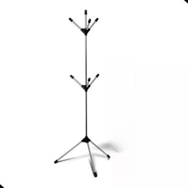 Imagem de Cabideiro Para Roupas，Mancebo Cabideiro de Roupas Porta Casaco ChapéU Bolsa，Altura: 150 cmDestacáVel，Inclui 7 Ganchos，Pode Economizar EspaçO em Casa(Preto)
