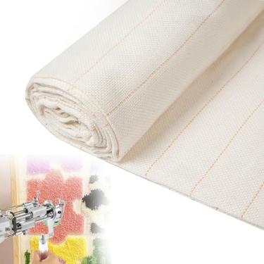 Imagem de Pano de tufos com linhas marcadas, tecido de monge grande overlocking para agulha de perfuração, fabricação de tufos de tapete DIY (101 x 101 cm)