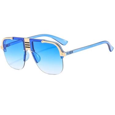 Imagem de Óculos de Sol UV400 - Armação Metálica Sem Aro com Degradê de Cores para Homens e Mulheres, Ideais para Esportes ao Ar Livre, Corrida e Ciclismo, 05