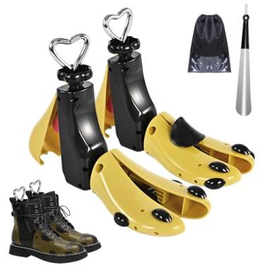 Imagem de UHIAGREE Maca De Sapato Feminina E Masculina, Bota, Ajustável Unissex, Pés Largos, Tamanho G, Amarelo, Plugue Abdominal (Para Meninos 11 A 14 Anos; 10 Anos), Pacote Com 2