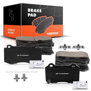 Imagem de A-Premium Conjunto de pastilhas de freio a disco de cerâmica dianteira e traseira compatível com Jeep Grand Cherokee 2006-2010 e Dodge Charger 2006-2013/2016-2019, Challenger 2008-2018, Magnum 2006