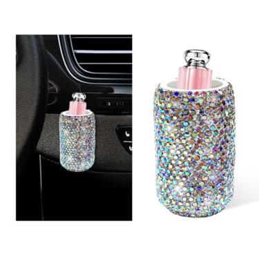 Imagem de NYTKL Suporte de protetor labial vertical para carro, organizador de batom com strass brilhante, suporte de protetor labial para veículos, protetor labial vertical e isolante, decoração interior