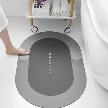 Imagem de Tapete de Banheiro Antiderrapante Absorvente – Secagem Rápida, Ultra Fino, Anti-Mofo, Soft Touch, Ideal para Box, Pia e Área Molhada – Modelo Premium