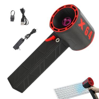 Imagem de Shakven Ventilador violento super turbo, soprador de ar para secador de carro - Poderoso espanador de ar elétrico Espanador de ar sem fio,Ventilador turbo violento prático sem fio para limpeza de