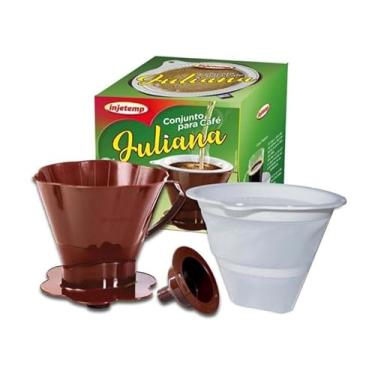 Imagem de Kit Porta Filtro + Adaptador Para Garrafa Térmica + Coador Café Injetemp