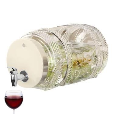 Imagem de Shakven Jarra de chá gelado, jarra de água com tampa - Jarra de suco para bebidas - Jarra de chá gelado com tampa e torneira, jarra de água para geladeira, dispensador de bebidas para suco, leite,