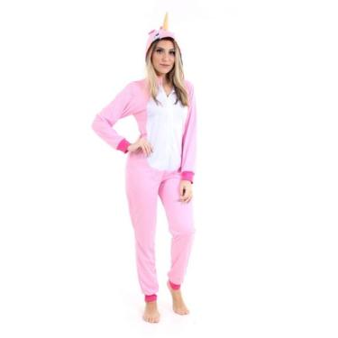 Imagem de Fantasia Unicórnio Macacão com Capuz Feminino Adulto - Sulamericana, U