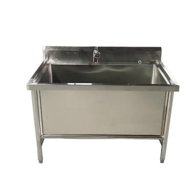 Imagem de Banheira de aço inoxidável para cães de estimação, banheira para cães, estação de lavagem para cães grandes e médios, banheiras profissionais para cães (80 x 60 cm/31,4 x 23,15 cm, profundidade: 30 cm