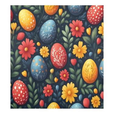 Imagem de Blueangle Capa magnética para lava-louças ovos coloridos de Páscoa, decoração da capa da máquina de lavar louça, adesivos de eletrodomésticos, adesivos de eletrodomésticos, 58 cm C x 66 cm adesivo