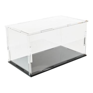 Imagem de Dynwave Vitrine de acrílico transparente em escala 1:24, protetora e decorativa, ideal para exibir modelos de carros e outros objetos de arte colecionáveis.