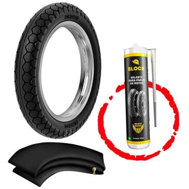 Imagem de Kit Pneu Cg Titan Fan Cargo 275-18 Pd29 Rinaldi + Camara + Selante