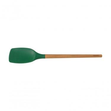 Imagem de Espátula Tramontina Live Em Silicone Verde Com Cabo De Madeira