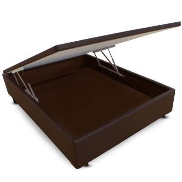 Imagem de Cama Box Baú Casal 138 Bello Box -tecido Sintético Marrom