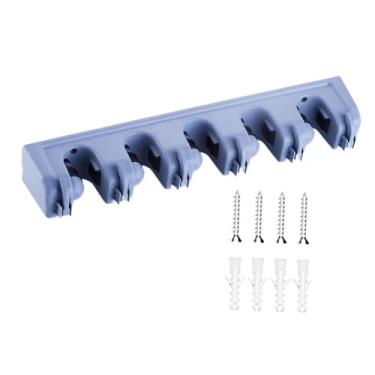 Imagem de Generic Suporte para vassoura e esfregão, organizador de ferramentas de jardim para cozinha, Cinza