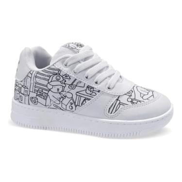 Imagem de Tênis Infantil Unissex Goods Casual Colorir Caixa Canetinha - AS5b8 (BR, Criança de 4 a 8 anos, Numérico, 32)