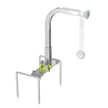 Imagem de Treinador de swing de golfe, auxiliar de treinamento de golfe portátil, equipamento de prática de golfe durável com 5 alturas ajustáveis, acessórios para equipamentos de treinamento de golfe internos