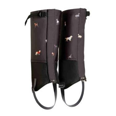 Imagem de KiBcsLic Polainas infantis para inverno, de calçados para neve com tira para os pés, ideais para viagens, esportes ao ar livre, mochilão e montanhismo, Preto