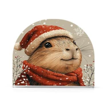 Imagem de Qilmy Lindo porta-guardanapos de capivara de Natal para mesas - Porta-guardanapos para cozinha, porta-guardanapos de mesa, porta-guardanapos de coquetel, porta-guardanapos de papel9
