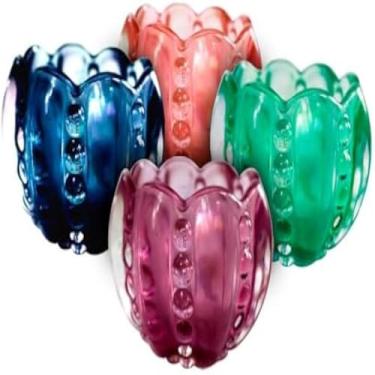 Imagem de Castical transparente decorativo para vela, vidro resistente, leve, estiloso, elegante, delicado