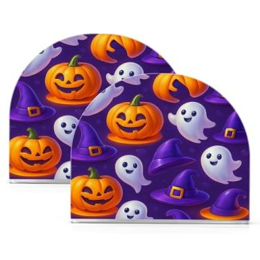 Imagem de Wassud Porta-guardanapos acrílico de abóbora travessa, dispensador de guardanapos de papel moderno em forma de U para mesa, cozinha, sala de jantar, bancada 2 peças (comporta 50-60 guardanapos)