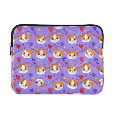 Imagem de Coikll Capa protetora para laptop Cat Faces à prova de choque para notebook de 13 a 13,3 polegadas