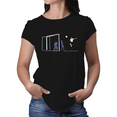 Imagem de Camiseta de Futebol Mundo Preto e Branco Mundial 2012 Feminina-Feminino