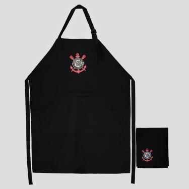 Imagem de Avental Corinthians Churrasqueiro Premium Preto-Unissex