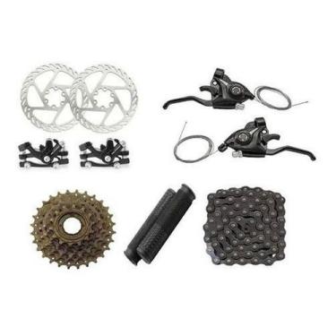 Imagem de Kit Relação Bicicleta Transmissão 21 Velo + Freios A Disco - Absolut, 