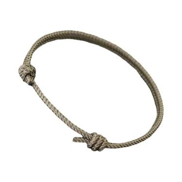 Imagem de Pulseira Unissex Ajustável De Corda Trançada 4 Estilos Étnicos Minimal