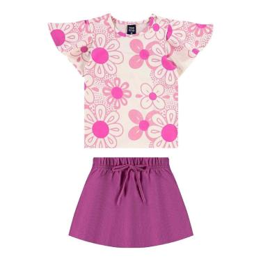 Imagem de Conjunto Blusa Floral e Short-Saia Bee Loop-Feminino