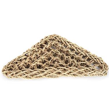 Imagem de Acouto Cama de Réptil Rede de Espreguiçadeira de Lagarto Triangular - Grama Natural Espreguiçadeira de Réptil Fácil Instalação - Lugar Perfeito para Escalada e Descanso Lagartos Ventosas Fortes e (M)