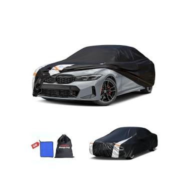 Imagem de Capa para carro BMW Série 3 100% à prova d'água para todos os climas, presente com toalha, 10 camadas Sedan Car Cover Custom Fit 2005-2026 BMW 320i/325i/328i/330i/335i, capas externas Rain Sun UV