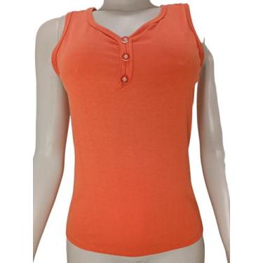 Imagem de Blusinha feminina isabelle fashion viscolycra 0037 regata com botões, 