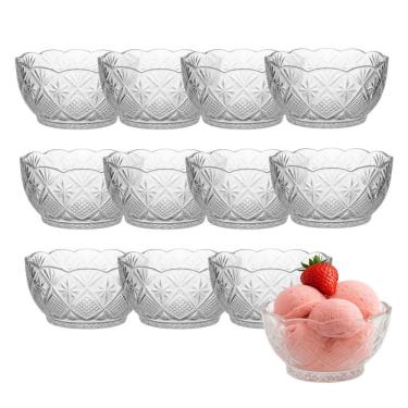Imagem de Kit 12 Taça De Sobremesa Sorvete Doces De Vidro Toffee 150ml Em Casa Tem