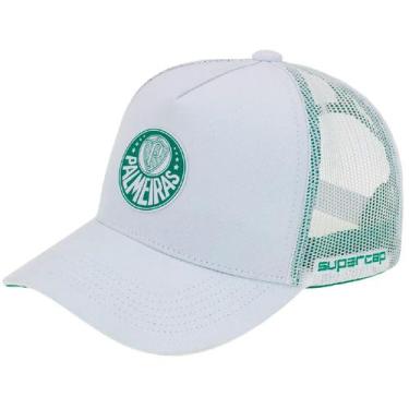 Imagem de Boné Palmeiras SuperCap Símbolo Aba Curva Branco Oficial Tamanho:Único