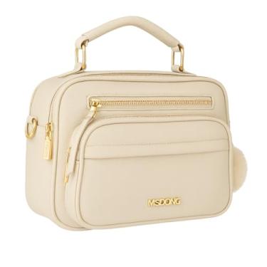 Imagem de Bolsa Bag Feminina De Mão, Ombro Com Alça Transversal Tiracolo Tote (Bege)